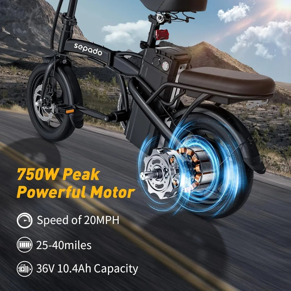 750W Peak Motor Folding Electric Bike