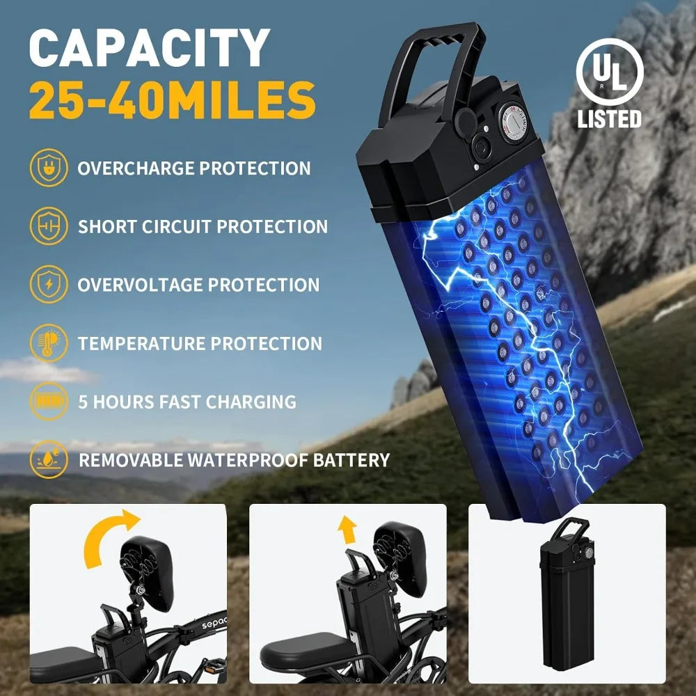 750W Peak Motor Folding Electric Bike