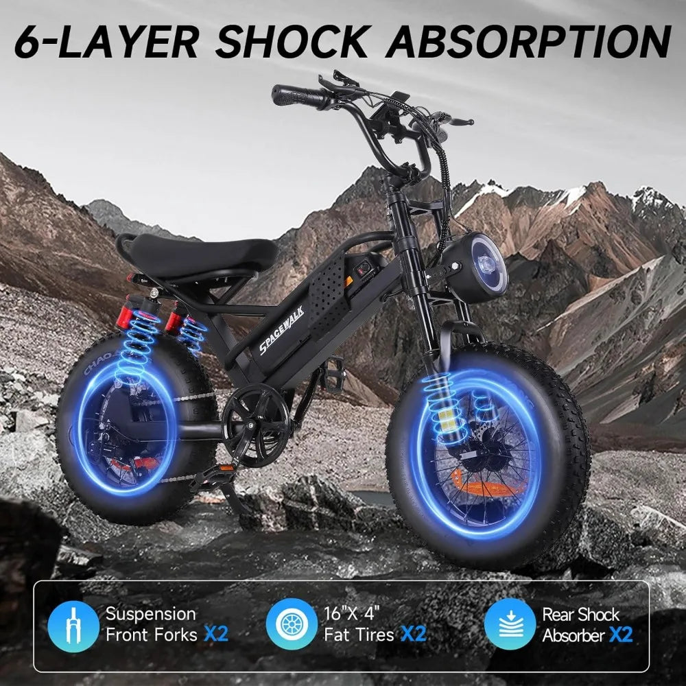 750W Motor 16" Fat Tire Ebike